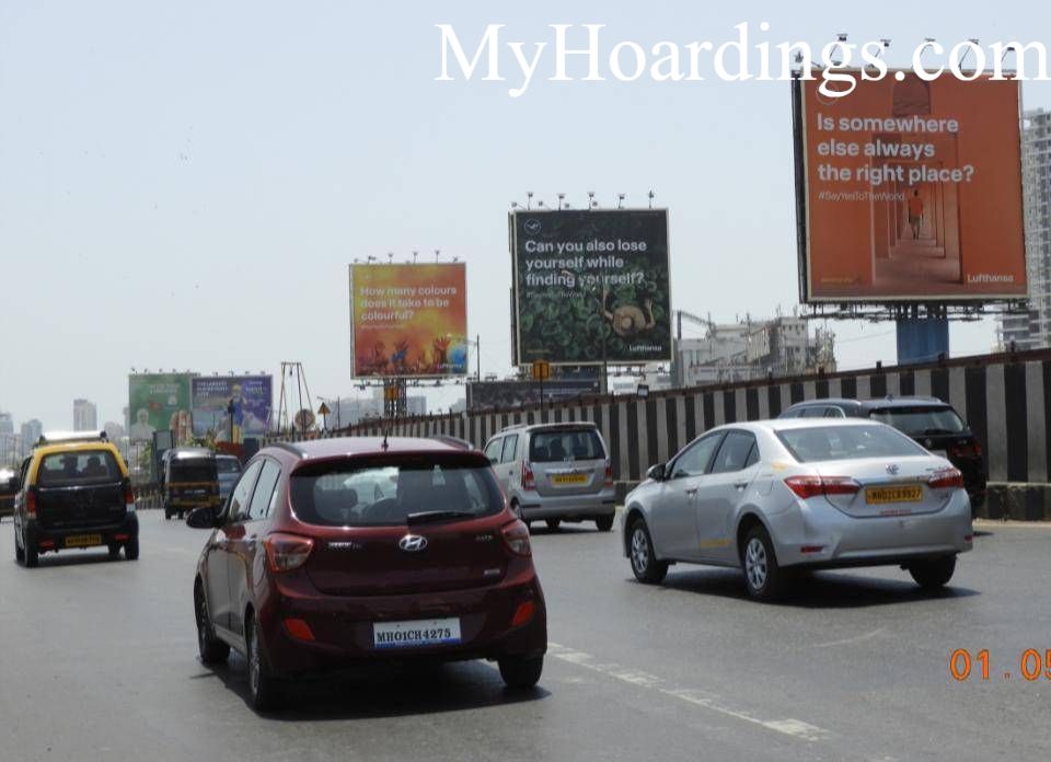 OOH Hoardings Agency in India, highway Hoardings advertising in Bandra At WEH On ROB Mumbai, Hoardings Agency in Mumbai